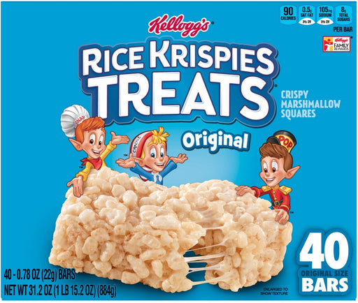 Kellogg's Rice Krispies Treats Original, Value Pack, 40 ct