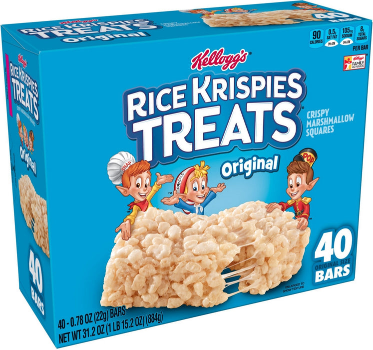 Kellogg's Rice Krispies Treats Original, Value Pack, 40 ct