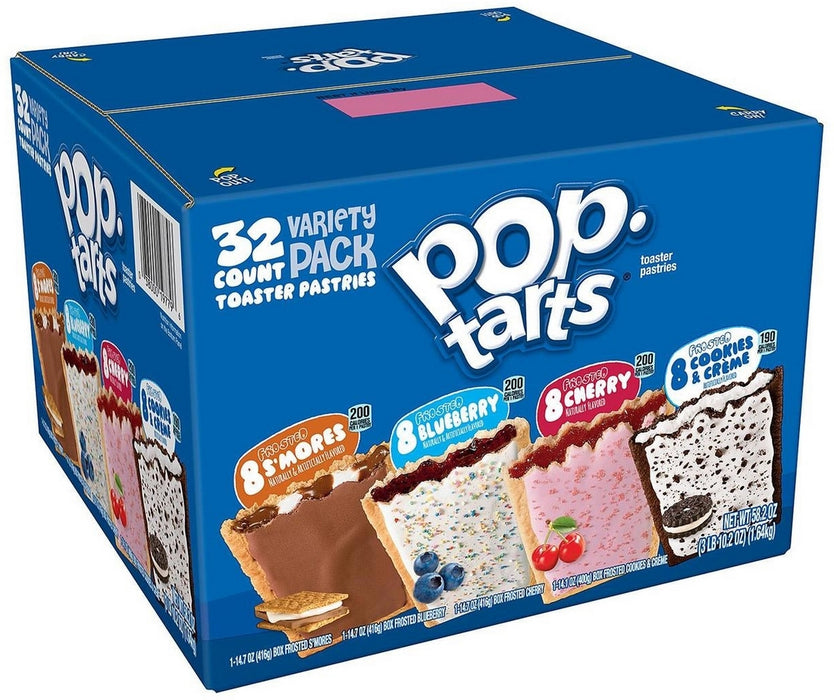 Kellogg's Pop-Tarts Toaster Pastries Variety Pack, 32 ct