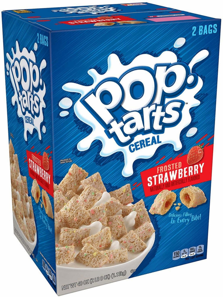 Kellogg's Pop Tarts Frosted Strawberry Cereal Value Pack, 2 x 20 oz