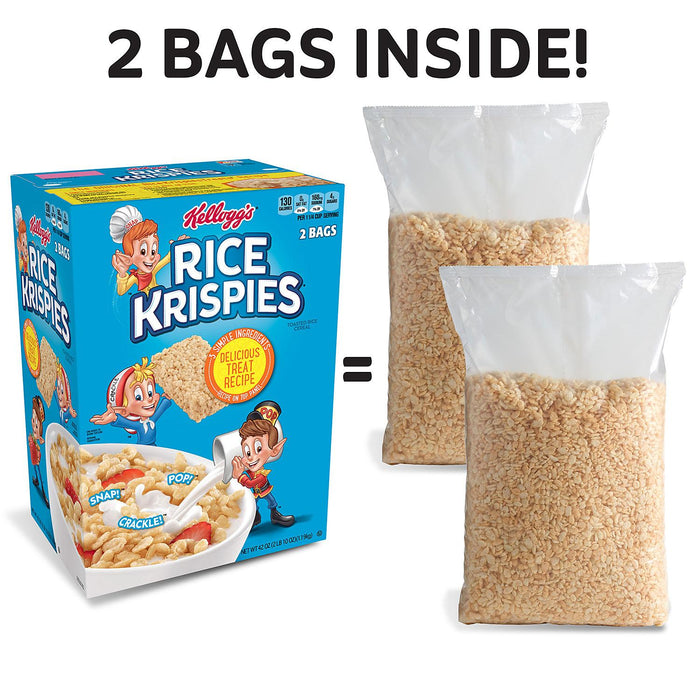 Kellogg's Rice Krispies Breakfast Cereal, 2-Pack, 42 oz