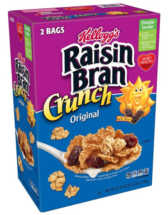 Kellogg's Original Raisin Bran Crunch Breakfast Cereal , 42 oz