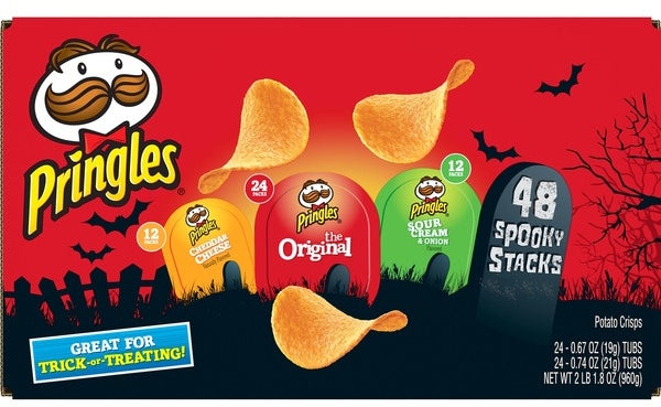 Pringles Spooky Stacks Potato Chips Variety Pack, 48 pcs