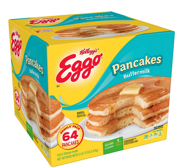 Kellogg's Eggo Frozen Buttermilk Pancakes , 64 ct