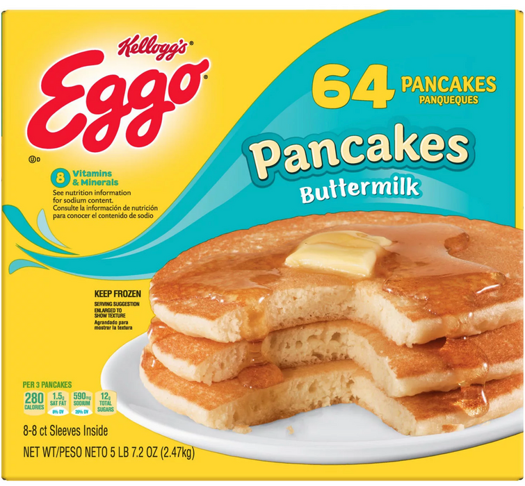 Kellogg's Eggo Frozen Buttermilk Pancakes , 64 ct