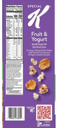 Kellogg's Special K Fruit & Yogurt, More Yogurty Clusters , 37 oz