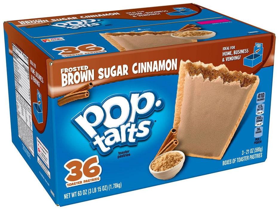 Pop-Tarts Toaster Pastries, Frosted Brown Sugar Cinnamon, 36 ct