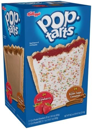Kellogg's Pop-Tarts Variety-Pack, Strawberry and Brown Sugar Cinnamon, 48 ct