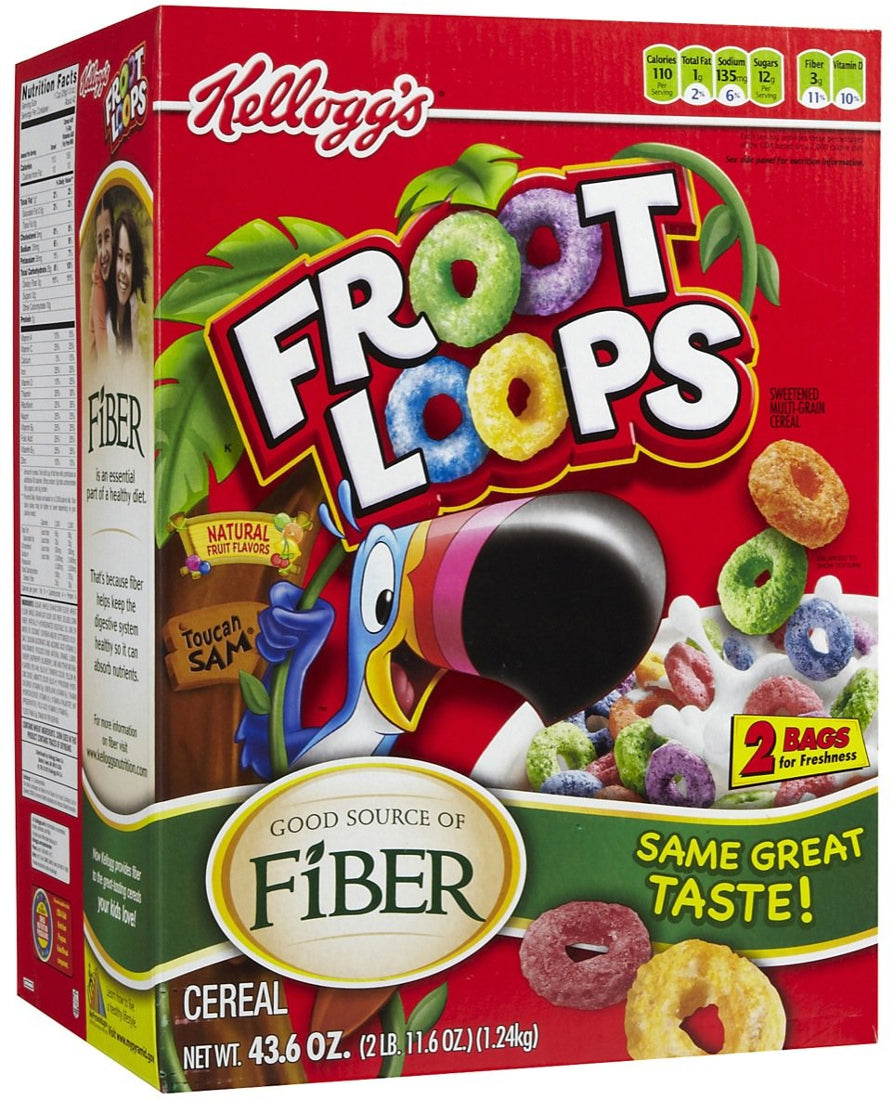 Kellogg's Froot Loops, 2 bags 21.8 oz —