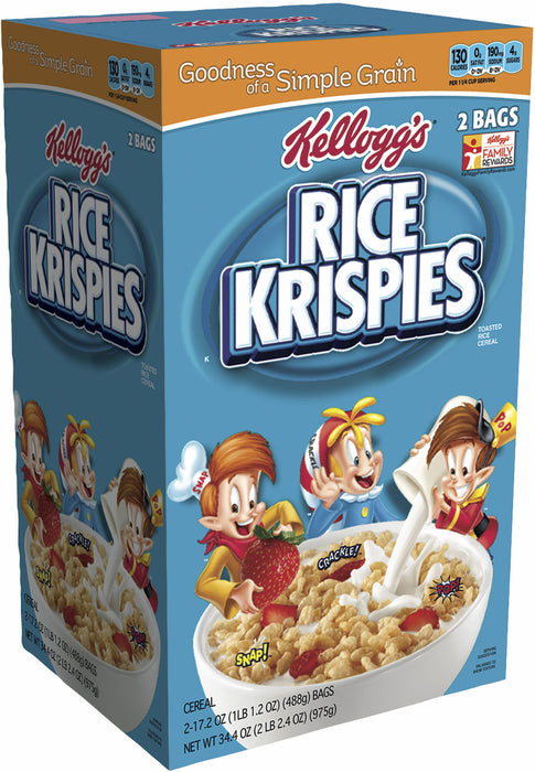 Kellogg's Rice Krispies, 2 bags - 17.2 oz