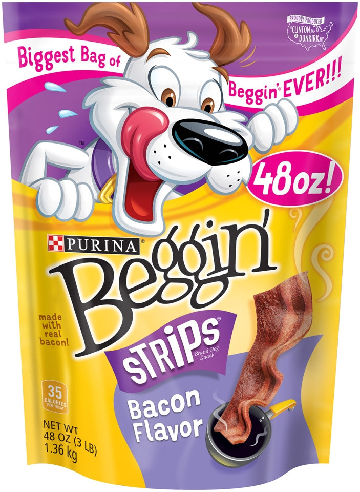 Purina Beggin' Strips Bacon Flavor Dog Snacks, 48 oz