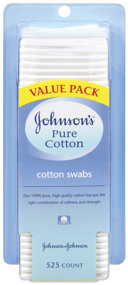 Johnson's Pure Cotton Swabs, Value Pack, 525 ct