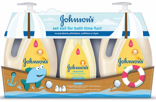 Johnson's Gentle Baby Wash & Shampoo, 2 x 1 L + 300 ml