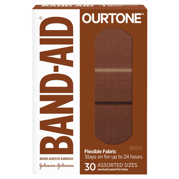 Band-Aid Ourtone Flex Fabric, Assorted Sizes , 30 ct