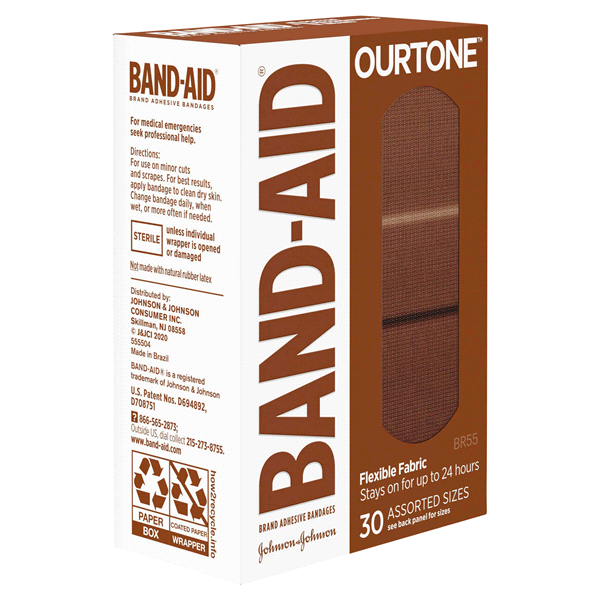 Band-Aid Ourtone Flex Fabric, Assorted Sizes , 30 ct