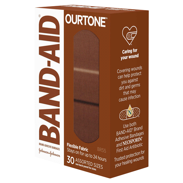 Band-Aid Ourtone Flex Fabric, Assorted Sizes , 30 ct