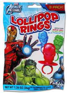 Marvel Avengers Assemble Lollipop Rings, 3 ct