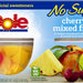 Dole Cherry Mixed Fruit, No Sugar Added, 4 x 4 oz