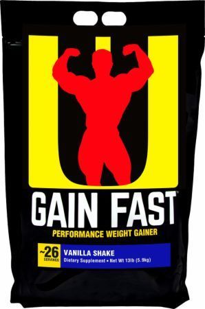Universal Nutrition Gain Fast Performance Weight Gainer, Vanilla Shake, 5.9 kg