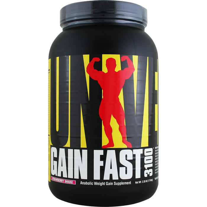 Universal Gain Fast Anabolic Weight Gainer, Strawberry Shake, 2.55 lbs