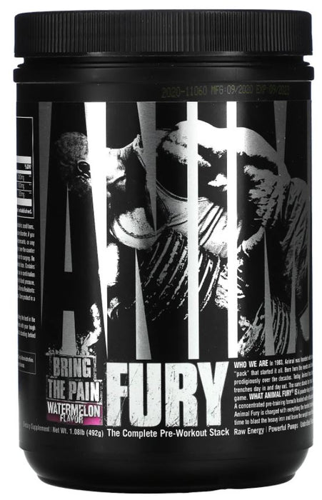 Universal Nutrition Animal Fury Complete Pre-Workout Stack, Watermelon Flavor , 492 gr