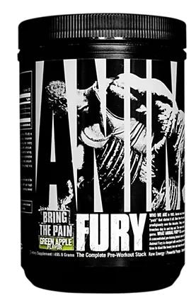 Universal Nutrition Animal Fury Complete Pre-Workout Stack, Green Apple Flavor , 492 gr