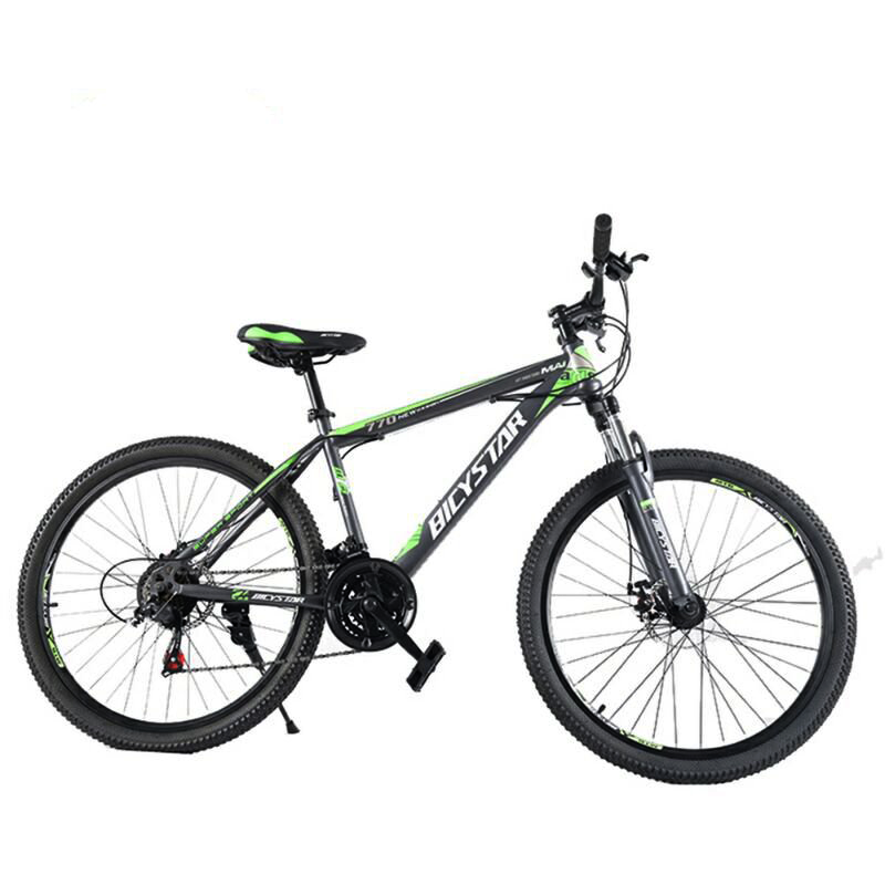 Bicystar MTB Bicycle, Black/Green, 27.5 in — Goisco.com