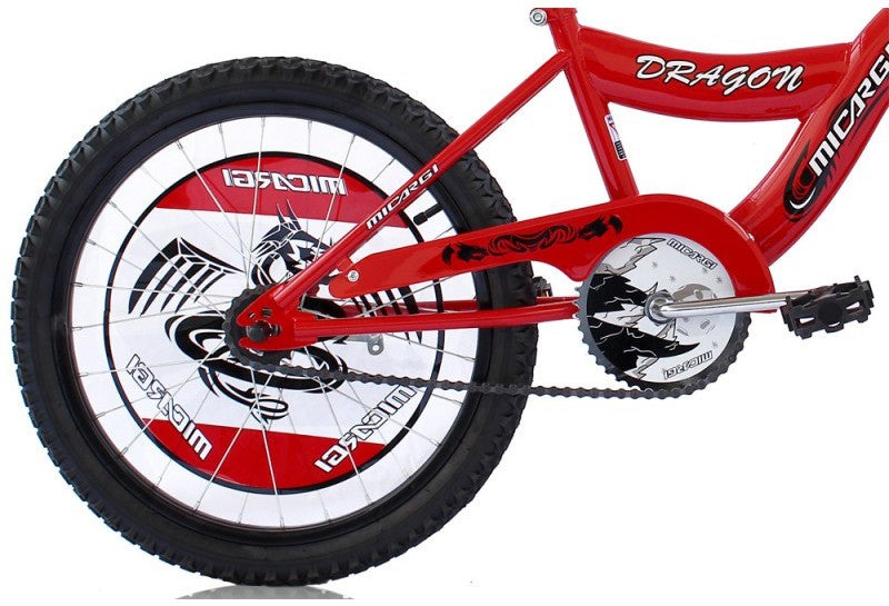 Micargi Kids Bike, Dragon Red, 20 inch