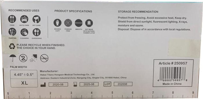 CareSafe Premium Vinyl Disposale Gloves, Size XL, 100 ct