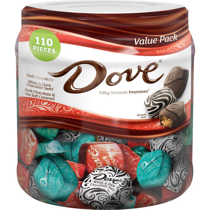 Dove Promises Dark Chocolate Variety Jar, Value Pack, 31 oz