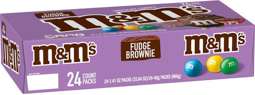 M&M's Fudge Brownie Candy, Multi Pack, 24 x 1.41 oz