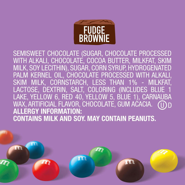 M&M's Fudge Brownie Candy, Multi Pack, 24 x 1.41 oz