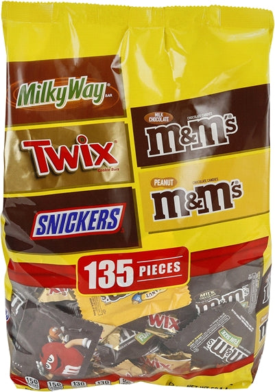 Mars Chocolate Favorites Halloween Candy Bars Variety Mix, 135 pcs