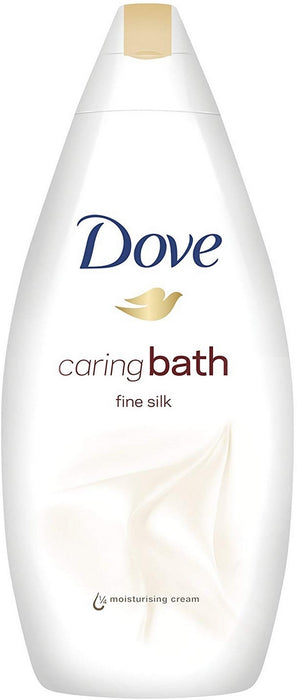 Dove Fine Silk Caring Bath Wash, with 1/4 Moisturizing Cream, 500 ml