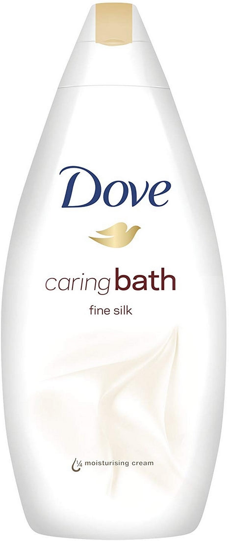 Dove Fine Silk Caring Bath Wash, with 1/4 Moisturizing Cream, 500 ml