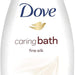 Dove Fine Silk Caring Bath Wash, with 1/4 Moisturizing Cream, 500 ml