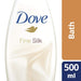 Dove Fine Silk Caring Bath Wash, with 1/4 Moisturizing Cream, 500 ml