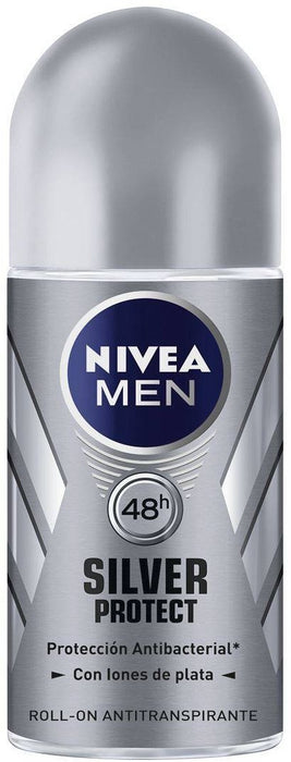 Nivea for Men Silver Protect Anti-Perspirant Deodorant Roll-On, 50 ml