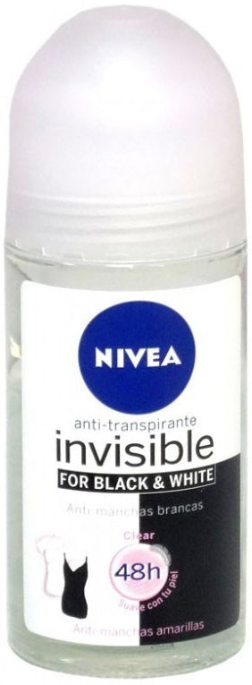 Nivea Invisible For Black & White Anti-Transpirant Deodorant, 50 ml