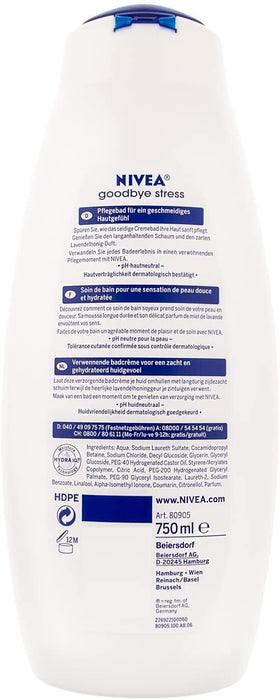 Nivea Goodbye Stress Bath Cream , 750 ml
