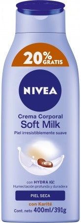 Nivea Soft Milk Body Lotion for Dry Skin, 400 ml