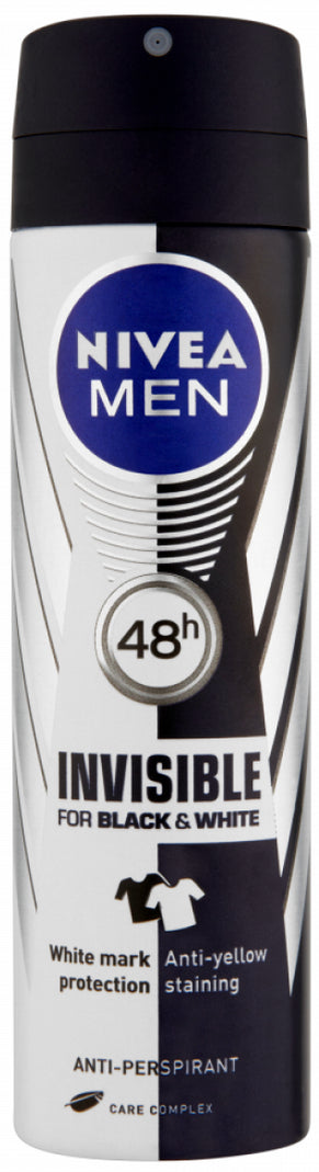 Nivea Men Invisible for Black & White Anti-Perspirant, 150 ml