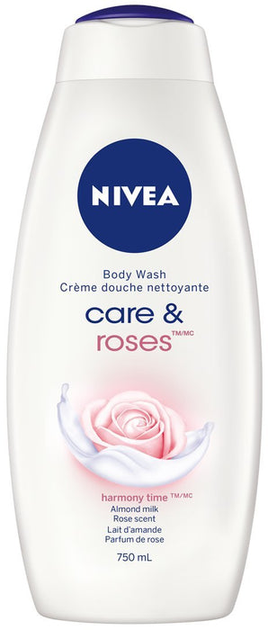 Nivea Care & Roses Body Wash, Rose Scent, 750 ml