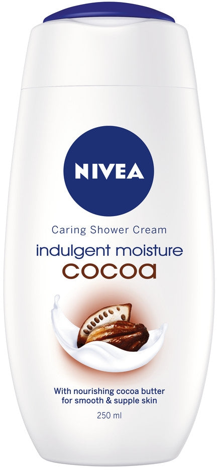 Nivea Caring Shower Cream, Indulging Moisture Cocoa, 250 ml