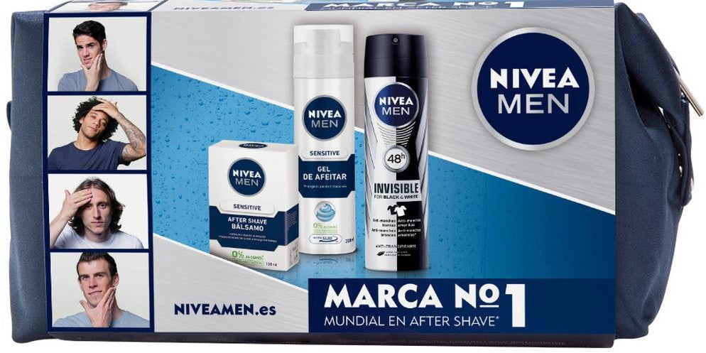 Nivea Men's Gift Set Includes Shaving Gel, After Shave & Deo Spray for Sensitive Skin, 1 pc