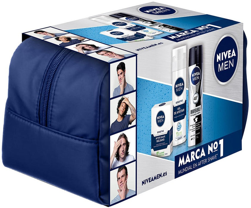 Nivea Men's Gift Set Includes Shaving Gel, After Shave & Deo Spray for Sensitive Skin, 1 pc