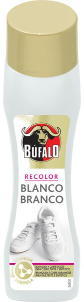 Bufalo Self-Shine Liquid Cream Can 50 with Applicator Shoe Polish, White, 50 ml