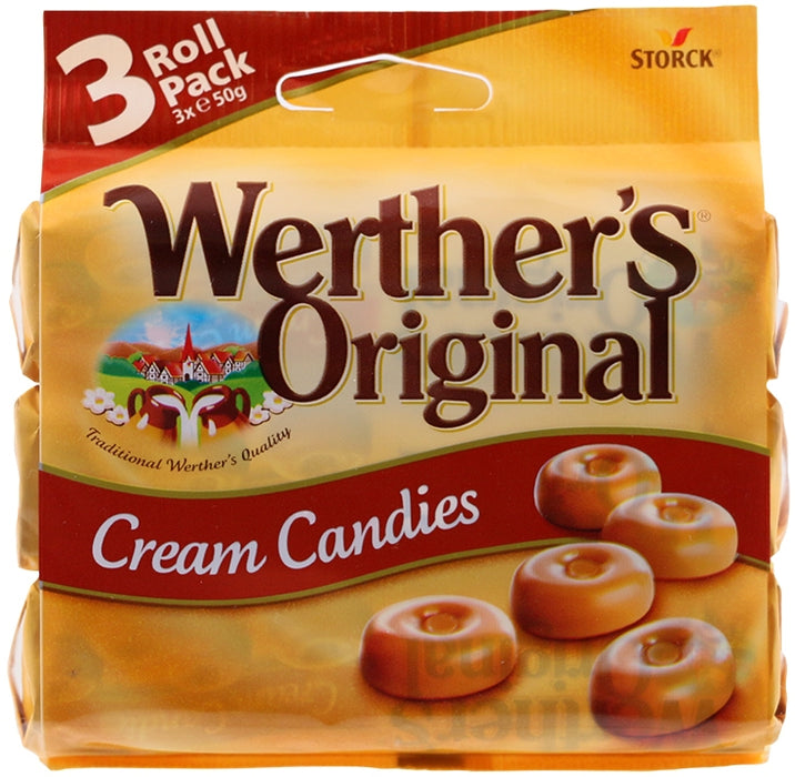 Werther's Original Cream Candies 3-Pack, 3 x 50 gr