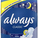 Always Classic Night Pads, Clean Feel Protection, 8 ct