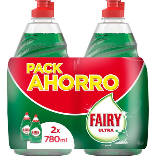 Fairy Ultra Original Dishwashing Liquid 2-Pack, 2 x 780 ml